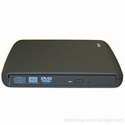 USB Slim External DVD Writer Case Fit to 12.7mm Height Burners, Supports Microsoft's Windows OS